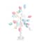 2ft. Pre-Lit Artificial Easter Egg Twig Tree with 24 LED Lights